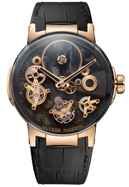 Ulysse Nardin Executive Tourbillon Free Wheel Carbonium Gold 1766-176LE/CARB Replica Watch